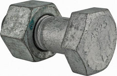 Value Collection - 1-1/4 - 7 Thread, 3-1/2" Length Under Head, Steel Hex Head Bolt - Hot Dipped Galvanized Coated, UNC Thread, ASTM A325 - Top Tool & Supply