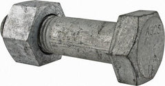 Value Collection - 1-1/4 - 7 Thread, 4-3/4" Length Under Head, Steel Hex Head Bolt - Hot Dipped Galvanized Coated, UNC Thread, ASTM A325 - Top Tool & Supply