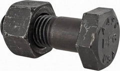 Value Collection - 1-8 Thread, 3" Length Under Head, Steel Hex Head Bolt - Uncoated, UNC Thread, ASTM A490 - Top Tool & Supply