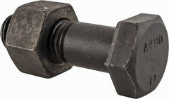 Value Collection - 1-1/8 - 7 Thread, 3-3/4" Length Under Head, Steel Hex Head Bolt - Uncoated, UNC Thread, ASTM A490 - Top Tool & Supply