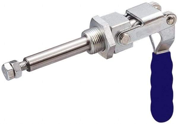 Gibraltar - 699.16 Lb Load Capacity, Mounting Plate Base, Stainless Steel, Standard Straight Line Action Clamp - 0.62" Plunger Diam, Straight Handle - Top Tool & Supply