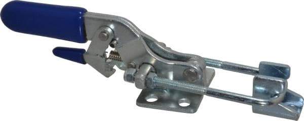 Gibraltar - 720 Lb Capacity, Horizontal, U Hook, Flanged Base, Carbon Steel Pull Action Latch Clamp - 1-3/4" Drawing Movement, 6.07" OAL, Threaded U Hook, Straight Handle - Top Tool & Supply