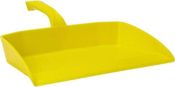 Vikan - 12-1/2" Wide Handheld Dustpan - Plastic Body, 4-1/2" Handle, Yellow - Top Tool & Supply