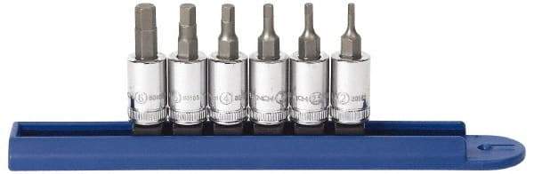 GearWrench - 6 Piece 1/4" Drive Metric Hex Bit Socket Set - 2 to 6mm Hex - Top Tool & Supply