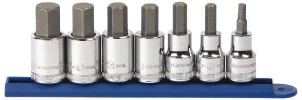 GearWrench - 7 Piece 1/2" Drive Metric Hex Bit Socket Set - 6 to 19mm Hex - Top Tool & Supply