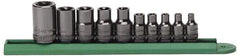 GearWrench - 10 Piece 1/4", 3/8" & 1/2" Drive Socket Set - E4 to E18 Range, Torx Measurement Standard - Top Tool & Supply