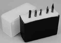 M.A. Ford - 5 Piece, 1/4" Shank Burr Set - Tungsten Carbide, Multiple Head Shape - Top Tool & Supply