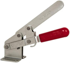 De-Sta-Co - 1,200 Lb Holding Capacity, Vertical Handle, Manual Hold Down Toggle Clamp - 72° Handle Movement, 140° Bar Opening, Solid Bar, Flanged Base, Carbon Steel - Top Tool & Supply