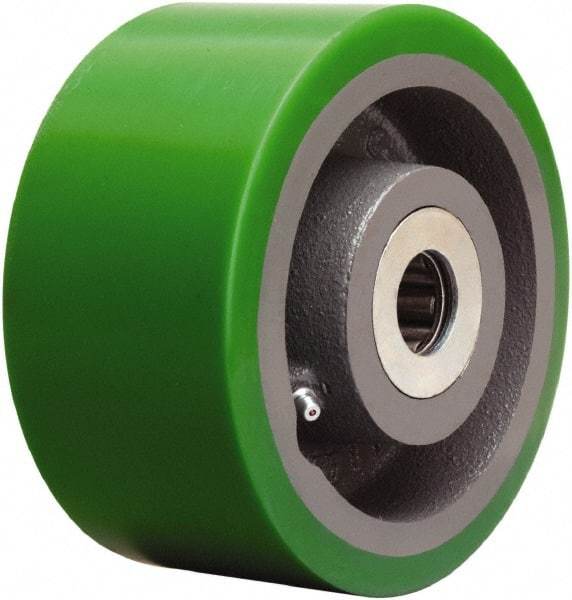 Hamilton - 6 Inch Diameter x 3 Inch Wide, Polyurethane on Cast Iron Caster Wheel - 2,200 Lb. Capacity, 3-1/4 Inch Hub Length, 1-1/4 Inch Axle Diameter, Straight Roller Bearing - Top Tool & Supply