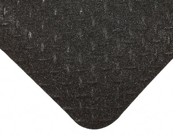 Wearwell - 3' Long x 2' Wide, Dry Environment, Anti-Fatigue Matting - Black, Vinyl with Nitrile Blend Base, Beveled on 4 Sides - Top Tool & Supply