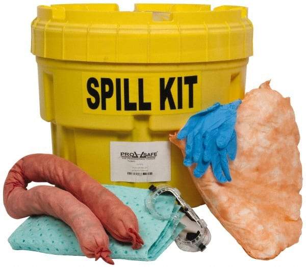 PRO-SAFE - Hazardous Materials Spill Kit - 55 Gal Polyethylene Drum - Top Tool & Supply