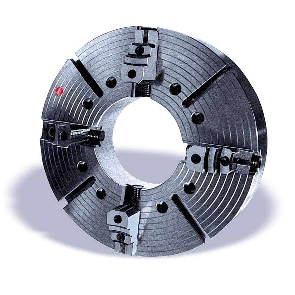 Atlas Workholding - Manual Lathe Chucks; Chuck Type: Independent ; Nominal Chuck Size: 18 ; Number of Jaws: 4 ; Mount: A2-11 ; Through-Hole Diameter (Inch): 6-1/2 ; Body Material: Forged Steel - Exact Industrial Supply