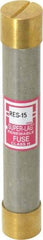 Cooper Bussmann - 600 VAC, 15 Amp, Time Delay Renewable Fuse - Fuse Holder Mount, 127mm OAL, 10 (RMS) kA Rating, 13/16" Diam - Top Tool & Supply