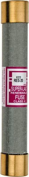 Cooper Bussmann - 600 VAC, 20 Amp, Time Delay Renewable Fuse - Fuse Holder Mount, 127mm OAL, 10 (RMS) kA Rating, 13/16" Diam - Top Tool & Supply