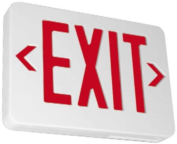 NMC - White, LED, Illuminated Exit Sign - Top Tool & Supply