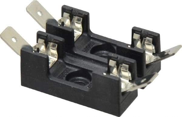 Cooper Bussmann - 2 Pole, 300 VAC/VDC, 30 Amp, Bolt-in Fuse Block - 1/4 Inch Diameter x 1-1/4 Inch Fuse Length, 2 Inch Long x 1-1/8 Inch Wide x 14.3mm High Block, 266°F - Top Tool & Supply