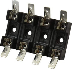 Cooper Bussmann - 4 Pole, 300 VAC/VDC, 30 Amp, Bolt-in Fuse Block - 1/4 Inch Diameter x 1-1/4 Inch Fuse Length, 2 Inch Long x 2-3/8 Inch Wide x 14.3mm High Block, 266°F - Top Tool & Supply