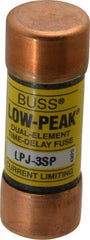 Cooper Bussmann - 300 VDC, 600 VAC, 3 Amp, Time Delay General Purpose Fuse - Fuse Holder Mount, 2-1/4" OAL, 100 at DC, 300 at AC (RMS) kA Rating, 13/16" Diam - Top Tool & Supply