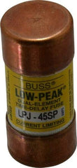 Cooper Bussmann - 300 VDC, 600 VAC, 45 Amp, Time Delay General Purpose Fuse - Fuse Holder Mount, 2-3/8" OAL, 100 at DC, 300 at AC (RMS) kA Rating, 1-1/16" Diam - Top Tool & Supply