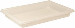 Rubbermaid - Rectangular, White Polyethylene Food Tote Box - 3-1/2" High x 18" Wide x 26" Long, with Snap-On Lid - Top Tool & Supply