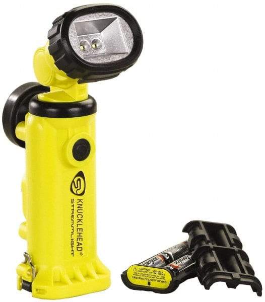 Streamlight - White LED Bulb, 200 Lumens, Spotlight/Lantern Flashlight - Yellow Plastic Body, 4 AA Alkaline Batteries Included - Top Tool & Supply