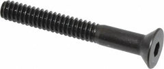 Holo-Krome - #10-24 UNC Hex Socket Drive, 82° Flat Screw - Alloy Steel, Black Oxide Finish, Partially Threaded, 1-1/2" OAL - Top Tool & Supply