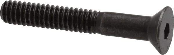 Holo-Krome - 1/4-20 UNC Hex Socket Drive, 82° Flat Screw - Alloy Steel, Black Oxide Finish, Partially Threaded, 1-3/4" OAL - Top Tool & Supply