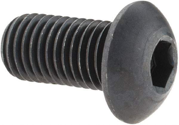 Holo-Krome - 5/16-24 UNF Hex Socket Drive, Button Screw - Alloy Steel, Black Oxide Finish, Fully Threaded, 5/8" Length Under Head - Top Tool & Supply