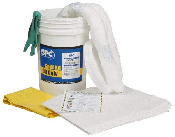 Brady SPC Sorbents - 9 Gal Capacity Universal Spill Kit - 6.5 Gal Bucket - Top Tool & Supply