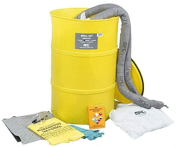 Brady SPC Sorbents - 38 Gal Capacity Universal Spill Kit - 55 Gal Drum - Top Tool & Supply