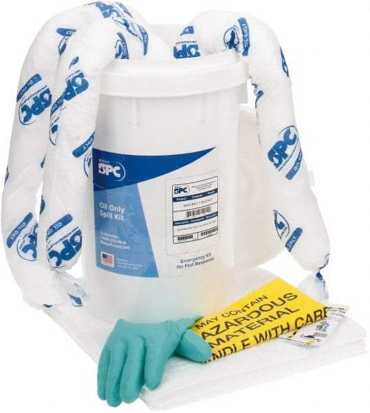 Brady SPC Sorbents - 6 Gal Capacity Oil Only Spill Kit - 6.5 Gal Bucket - Top Tool & Supply