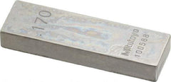 Mitutoyo - 0.17" Rectangular Steel Gage Block - Accuracy Grade 0, Includes Certificate of Inspection - Top Tool & Supply