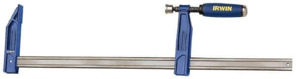 Irwin - 18" Capacity, 4-7/8" Throat Depth Bar Clamp - 1,150 Lb Clamping Pressure, 18" OAL - Top Tool & Supply