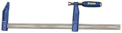 Irwin - 18" Capacity, 4-7/8" Throat Depth Bar Clamp - 1,150 Lb Clamping Pressure, 18" OAL - Top Tool & Supply