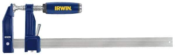 Irwin - 24" Capacity, 3-1/8" Throat Depth Bar Clamp - 1,000 Lb Clamping Pressure, 24" OAL - Top Tool & Supply