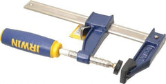 Irwin - 6" Capacity, 3-1/8" Throat Depth Bar Clamp - 1,000 Lb Clamping Pressure, 6" OAL - Top Tool & Supply