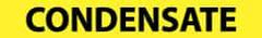 NMC - Pipe Marker with Condensate Legend and No Graphic - 3/4 to 1-1/4" Pipe Outside Diam, Black on Yellow - Top Tool & Supply