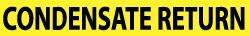 NMC - Pipe Marker with Condensate Return Legend and No Graphic - 3/4 to 1-1/4" Pipe Outside Diam, Black on Yellow - Top Tool & Supply