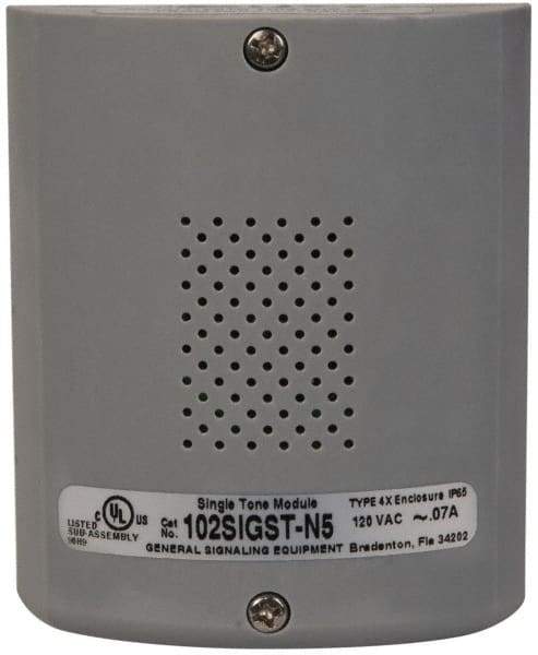 Edwards Signaling - 120 VAC, Base Mount Signal Combination Tone Card - 3R, 4X NEMA Rated, IP54 Ingress Rating, 0.05 Amp, 79 dB at 10 Ft. to 89 dB at 1m Adjustable Output, For Use with 102 Series Stacklights - Top Tool & Supply