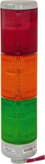 Edwards Signaling - Incandescent Lamp, Amber, Green, Red, Steady, Preassembled Stackable Tower Light Module Unit - 24 VDC, 0.96 Amp, IP54, IP65 Ingress Rating, 3R, 4X NEMA Rated, Pipe Mount - Top Tool & Supply