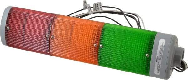 Edwards Signaling - Incandescent Lamp, Amber, Green, Red, Steady, Preassembled Stackable Tower Light Module Unit - 120 VAC, 0.32 Amp, IP54, IP65 Ingress Rating, 3R, 4X NEMA Rated, Pipe Mount - Top Tool & Supply