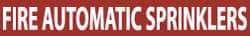 NMC - Pipe Marker with Fire Automatic Sprinklers Legend and No Graphic - 3/4 to 1-1/4" Pipe Outside Diam, White on Red - Top Tool & Supply