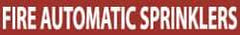 NMC - Pipe Marker with Fire Automatic Sprinklers Legend and No Graphic - 3/4 to 1-1/4" Pipe Outside Diam, White on Red - Top Tool & Supply