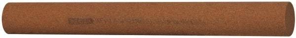 Norton - 6" Long x 5/8" Diam x 5/8" Thick, Aluminum Oxide Sharpening Stone - Round, Medium Grade - Top Tool & Supply