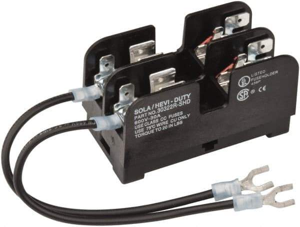 Sola/Hevi-Duty - 250 VAC, 15 Amp, Fuse Block - Top Tool & Supply