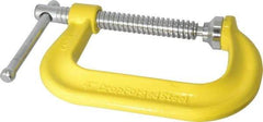 Gibraltar - Regular-Duty 4" Max Opening, 3-1/4" Throat Depth, Forged Steel Standard C-Clamp - 6,200 Lb Capacity, 0" Min Opening, Deep Throat - Top Tool & Supply