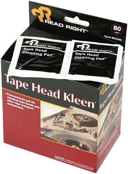 READ RIGHT - Sealed Pads - Use with Clean tape Heads, Guides, Capstans, Plastic Rollers & Other Electronic Components. - Top Tool & Supply