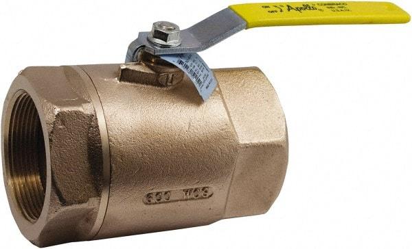 Conbraco - 2-1/2" Pipe, Standard Port, Lead Free Bronze Standard Ball Valve - 2 Piece, Female NPT Ends, Lever Handle, 600 WOG, 150 WSP - Top Tool & Supply