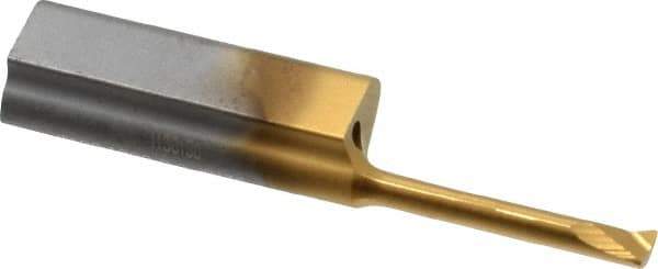 HORN - 0.079" Min Bore Diam, 0.472" Max Bore Depth, 1/16 Shank Diam, Profile Boring Bar - 0.006" Corner Radius, Right Hand Cut, Solid Carbide, TiN Finish - Exact Industrial Supply