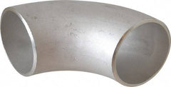 Merit Brass - 2" Grade 304L Stainless Steel Pipe 90° Long Radius Elbow - Butt Weld x Butt Weld End Connections - Top Tool & Supply